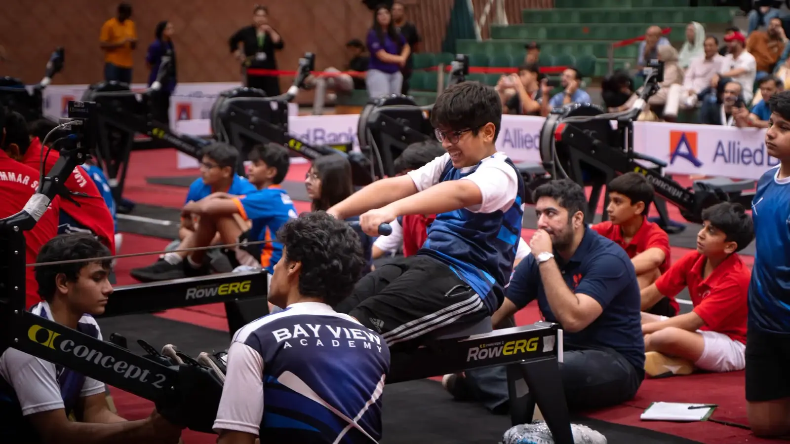 Rowers and teams competing at the KBC Annual Indoor Rowing Regatta, 2025