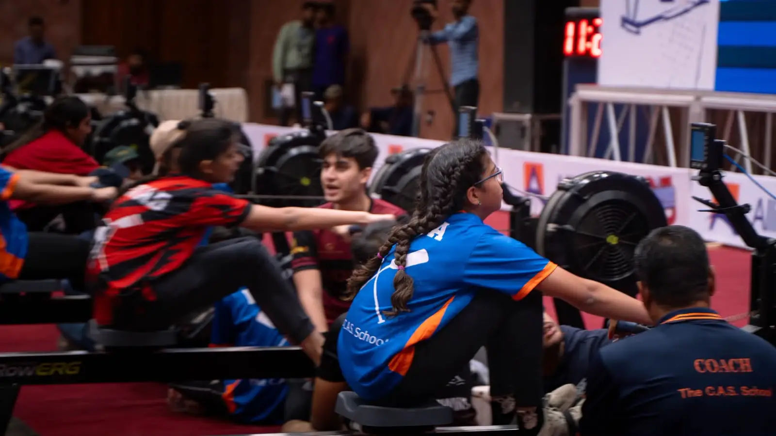Rowers and teams competing at the KBC Annual Indoor Rowing Regatta, 2025
