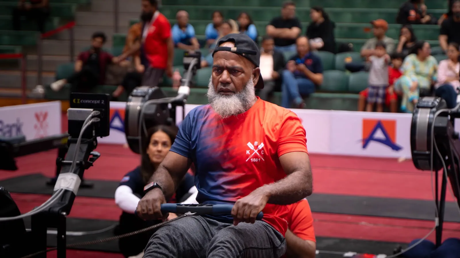 Rowers and teams competing at the KBC Annual Indoor Rowing Regatta, 2025