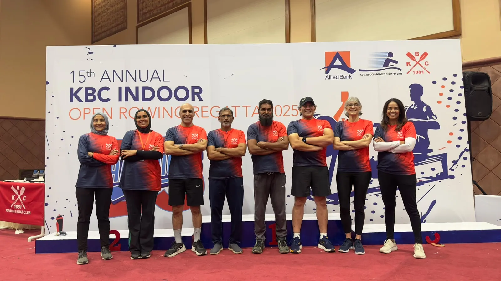 Rowers and teams competing at the KBC Annual Indoor Rowing Regatta, 2025