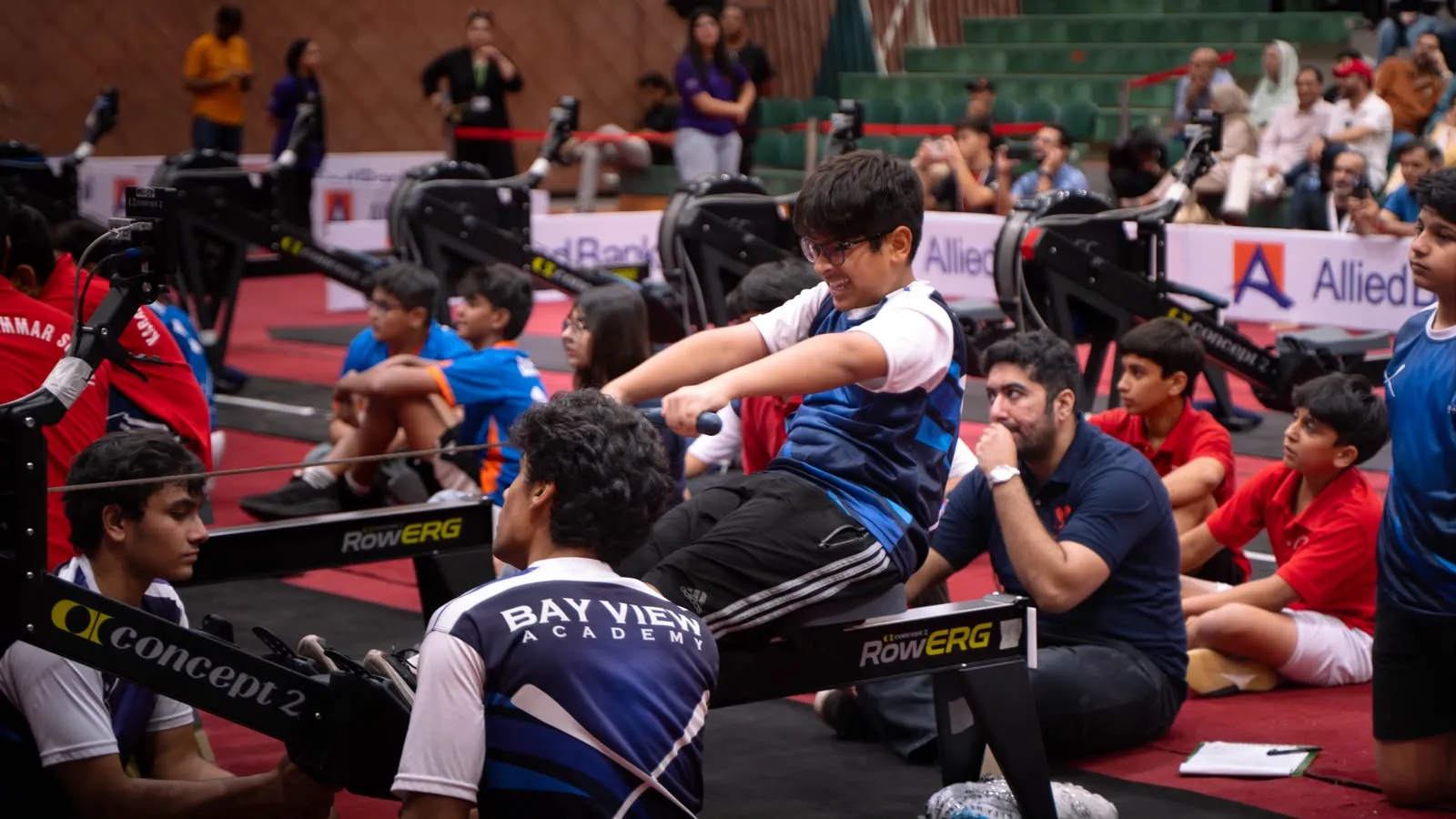 Rowers and teams competing at the KBC Annual Indoor Rowing Regatta, 2025