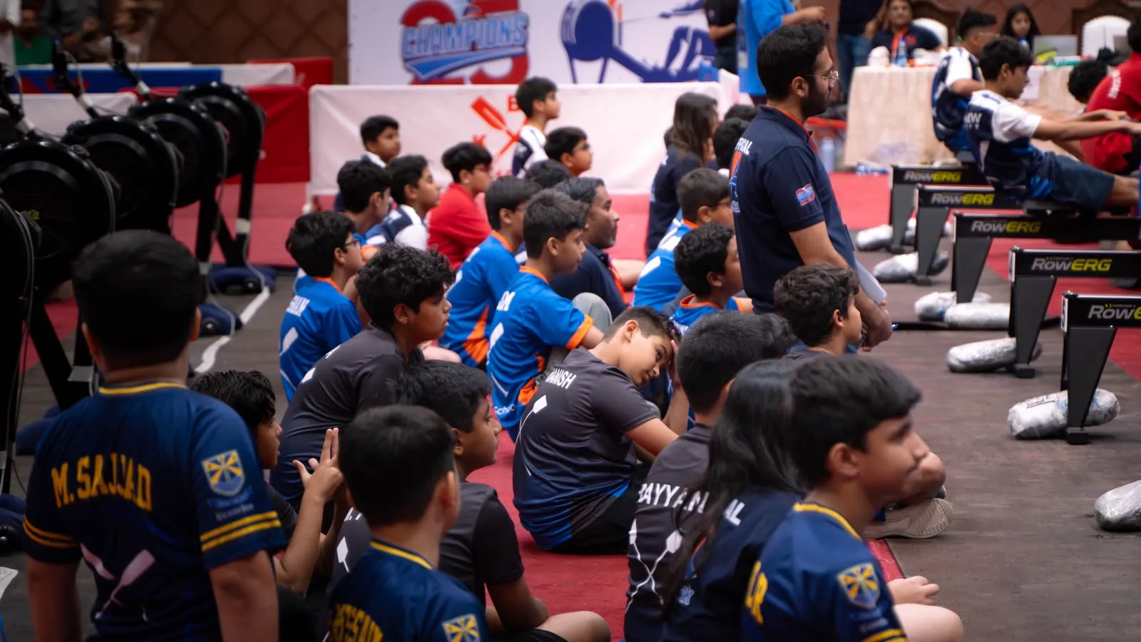Rowers and teams competing at the KBC Annual Indoor Rowing Regatta, 2025
