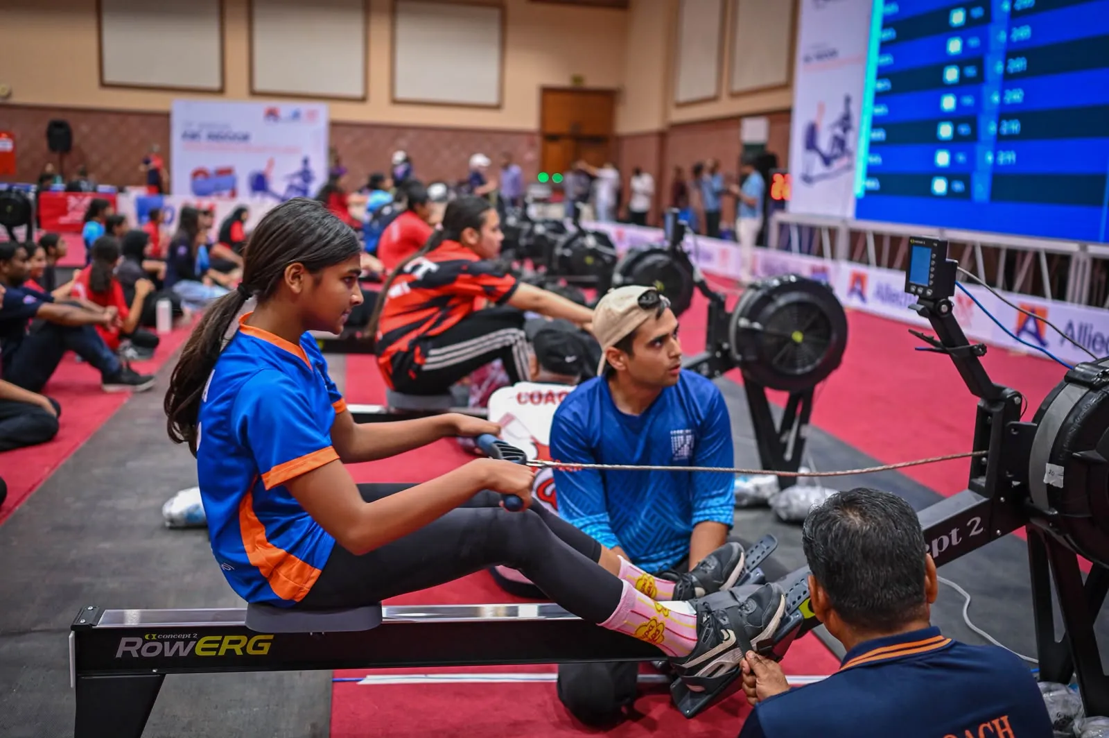 Rowers and teams competing at the KBC Annual Indoor Rowing Regatta, 2025